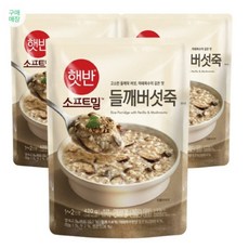 비비고 들깨버섯죽, 420g, 3개