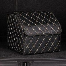 30cm 자동차 PU 가죽 트렁크 저장 상자 휴대용 접이식 저장 자동차 멀티 스토리지 자동차 트렁크 가방 자동 저장 상자, 30cm white, 1) 30cm white