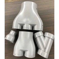 PE파이프 연결부속 배관 이음관 3구 연결 환기 시스템, 1개