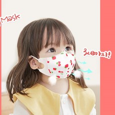 위생적인 영유아 마스크 3D 입체 덴탈 일회용 3중 체리베리 50매 미디어나무, 3D 입체 50매 체리베리