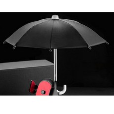 폰 홀더용 미니 우산 초강력 8본 오토바이 소형 핸드폰 홀더 모터사이클 차양막, 블랙