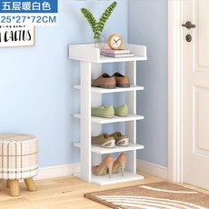 원목 신발 정리대 보관함 간이 좁은현관 신발장 DIY, 5층 화이트