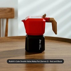 더블 밸브 모카 포트 사각형 커피 에스프레소 컵, 8.Red Black
