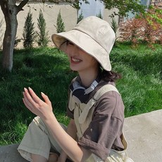 달모아 여성 버킷햇 벙거지 모자 자외선차단 골프 썬캡