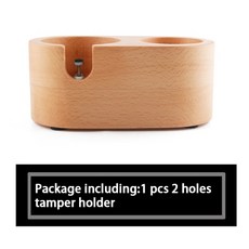 탬핑 매트 커피머신 탬퍼 실리콘 템핑 미끄럼방지 515458mm 수동 나무 커피 탬퍼 홀더 매트 바리스타 커피 에스프레소 탬퍼링 라떼 아트 펜 탬퍼 홀더 커피 액세서리, 이중 구멍, 51mm