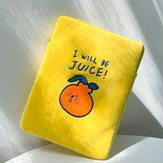 milkjoy 태블릿케이스 아이패드에어4파우치 세컨드모닝 세컨드모닝파우치 위글위글아이패드파우치, 옐로우