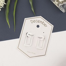 실버사각링귀걸이