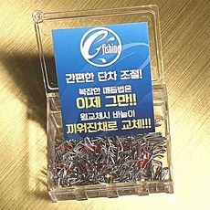 웜부자 12클립 생미끼채비 광어웜다운샷 원투클립덕용, 60ea, 1개