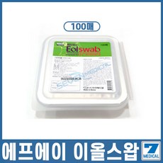 FA 에프에이 알콜스왑 알콜솜 에탄올솜 소독솜 100매입 벌크포장, 5개, 100개입 - 타스컴스왑