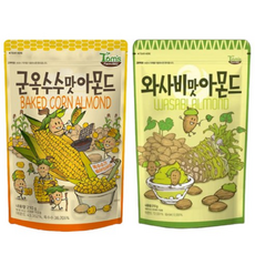 길림양행 군옥수수맛 아몬드(210g) + 와사비맛 아몬드(210g), 2개