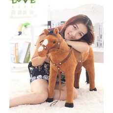 타는 흔들 말 앞으로 움직이는 튼튼한 동물 타기 생일 선물 유아 승마 체험 실내 성인 탑승 가능 80kg 하중 운동 근육 소근육 대근육 감각 기르기 체육 건강 활동 수업 방학, D 바퀴없음 + 82x 68 하중 80kg