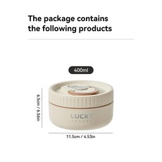 보온 식품 용기 도시락 상자 휴대용 절연 가방, 17.Beige 400ml, 1개