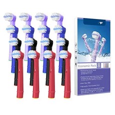 성인용 칫솔 헤드 구강 B 7000 프로 500 000 3000 8000 9000 다색 정밀 전동 칫솔과 호환, 16Pcs, 16개