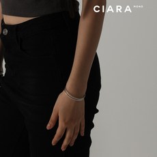 CIARA mono 써지컬스틸 Albany 스터드 엣지 오픈 뱅글 팔찌