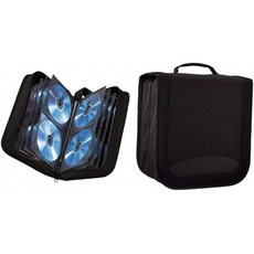영국직배송 104장의 CD/DVD/블루레이 블랙&amp;아마존베이직스 CD/DVD 바인더 400 디스크 용량 나일론 블랙을 보관할 수 있는, 단일옵션