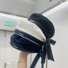 군인베레모 군인모자 육군 베레모 여성 여름 얇은 타그램 빈티지 마린 레드 jk 모브레이