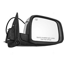 Power Side View Mirror Heated with Chrome Cover Passenger Replacement for 11-18 Dodge Durango 68249, Metallic, 1개