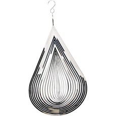 2989884 MERIGLARE 3D 물방울 바람 스피너 반사 새 디바이스 정원 장식 리플렉터 금속풍 조각 야외 결혼식용