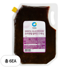 청정원 오리엔탈 샐러드 드레싱, 6개, 2kg