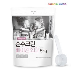 순수크린 베이킹소다 파우치 5kg+스푼1개 1등급원료사용 천연세탁세제 대용량 다목적, 5kg, 1개