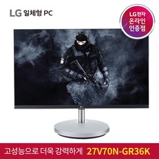 LG전자 일체형PC 27V70N-GR36K 윈도우탑재 가정용 인강용, NVMe 256GB / RAM 8GB