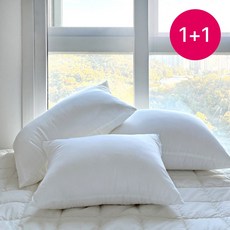  1+1 깨끗한 새솜으로 만든 프리미엄 다운필 항균 마이크로화이바 지퍼형 호텔베개솜 2p, 50x70 프리미엄호텔 다운필 