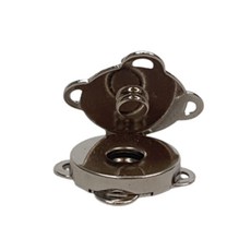 핸드백 자석 단추 실버 18mm 중형 5p 지갑 파우치 가방 리폼 메탈 똑딱이버튼 5개