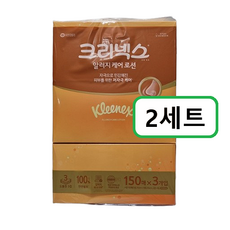 크리넥스 3겹 알러지 케어 로션티슈 150매 3입 X 2팩, 6개