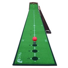비제이 파크골프 전용 무소음 자동리턴 퍼팅연습기 퍼터매트 30x300 그린