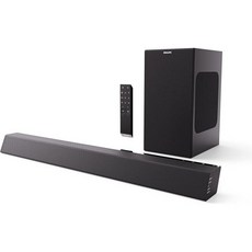 무선 서브우퍼가 포함된 필립스 사운드바 TV용 사운드바 2.1채널 Bluetooth 300W Dolby 오디오 성능 극장 스피커