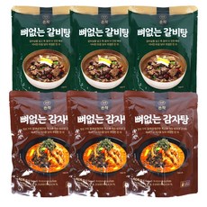 (m)이영자의 온작 뼈없는갈비탕 900g 3팩 + 뼈없는감자탕 900g 3팩(총 6팩), 3개