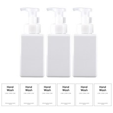 뉴앤룩 거품용기 디스펜서 화이트 450ml 3p + 스티커6종, 1개