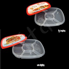 아이탑몰 울트라 밀폐 사각 찬합 5칸 6칸 반찬통 용 냉장 보관 용기 밀폐용기/세트, 대 6칸형 (33x28x5cm)