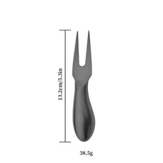 나이프 포크 핸들 블랙 스틸 주걱 버터 미니 나이프 커터 무광 슬라이서 커틀러리 세트 스테인레스 치즈, 1개