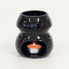 쟈니스헬리 아로마오일 버너 램프 워머 150ml 분리형 수조 도자기 OBB타입, 블랙, 1개, OBB-3 블랙