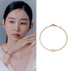 뉴코아아울렛 창원점 로이드 여성 데일리 심플 진주 14K 핑크골드 팔찌