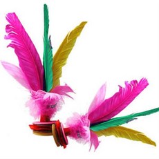 Haili Care 제기차기 전통 민속놀이 3개 1세트 Feather Shuttlecocks