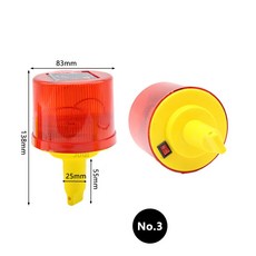 태양 LED 비상 경고 빛 밤 교통 야외 건설 플래시 램프, 6) No.3 Yellow light