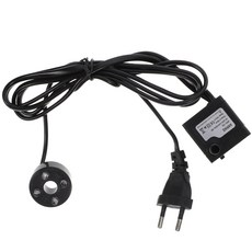 LED 조명이있는 3W 잠수정 워터 펌프 분수 연못에 대 한 조정 가능한 물 흐름 EU 플러그와 수족관 물고기 탱크 조각상, 1개