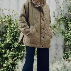 ZARA 여성점퍼 아방가르드 후드 경량 패딩 자켓
