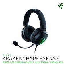 레이저코리아 크라켄 V3 하이퍼센스 HyperSense 게이밍 헤드셋, RZ04-03770100-R3M1/블랙