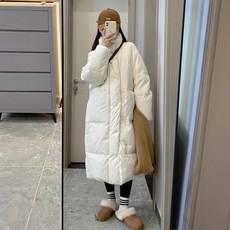 ANYOU 여성 패딩 겨울 롱패딩 따뜻한 점퍼 보온 와이드핏 캐주얼 상품 이미지