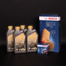 i40 엔진오일+필터 세트 RVC3 1Lx4+O1182+A2457, 디젤 1.7, 세븐골드RV 6리터+O0098+A2457, 1개