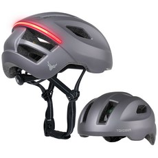 톰디어 소두핏 LED 후미등 킥보드 전기 자전거 헬멧, LED 헬멧, 그래파이트(57~61cm), 1개 LED 헬멧, 그래파이트(57~61cm), 1개