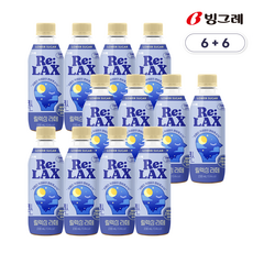 [임박특가] 빙그레 릴렉싱 라떼 6+6개입 12+12개입, 12개, 230ml