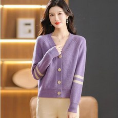 여자 브이넥 가디건 여친 가을 봄 코트 여성 데일리룩 니트 아우터 숏 꾹3