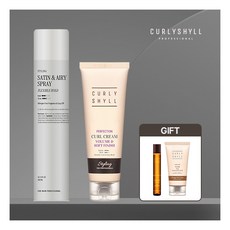 [커리쉴] 스타일링 2종(퍼펙션 컬크림 150ml + 새틴앤 에어리 스프레이 300ml + 실키오일세럼 13ml + 헤어큐어마스크 30ml), 상세 설명 참조