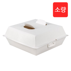 TAKE-OUT BOX 종이도시락 피크닉트레이 피크닉포장용기 돈가스용기 초밥케이스 치킨박스 치킨포장, 1개, 흰색(소량-상/하)