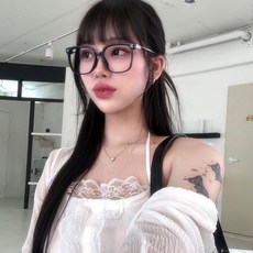 하리몽드 사각 프레임 빅사이즈 슬림 뿔테 안경테 5color