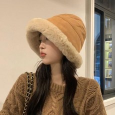 밍크 벙거지 데일리 보넷모자 퍼 보온 버킷햇 양면 스 spr*88470En